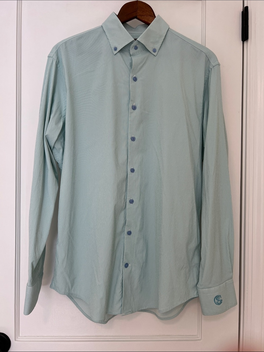 Peter Millar Light Mint Button-Down Dress Shirt